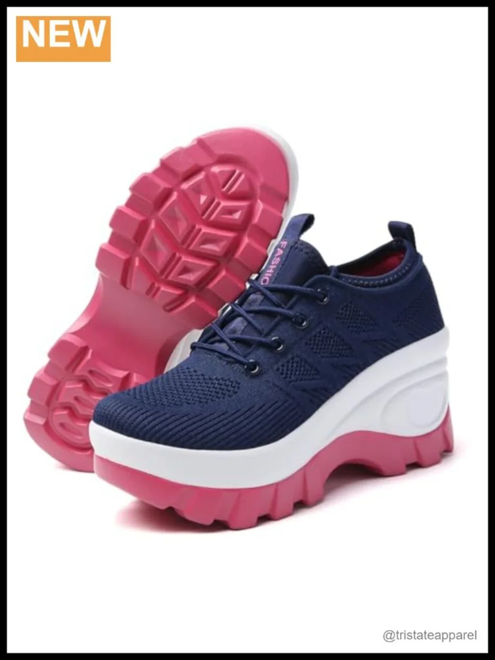 Chunky Platform Orthopedic Walking Shoes with Arch Support Knitted Breathable